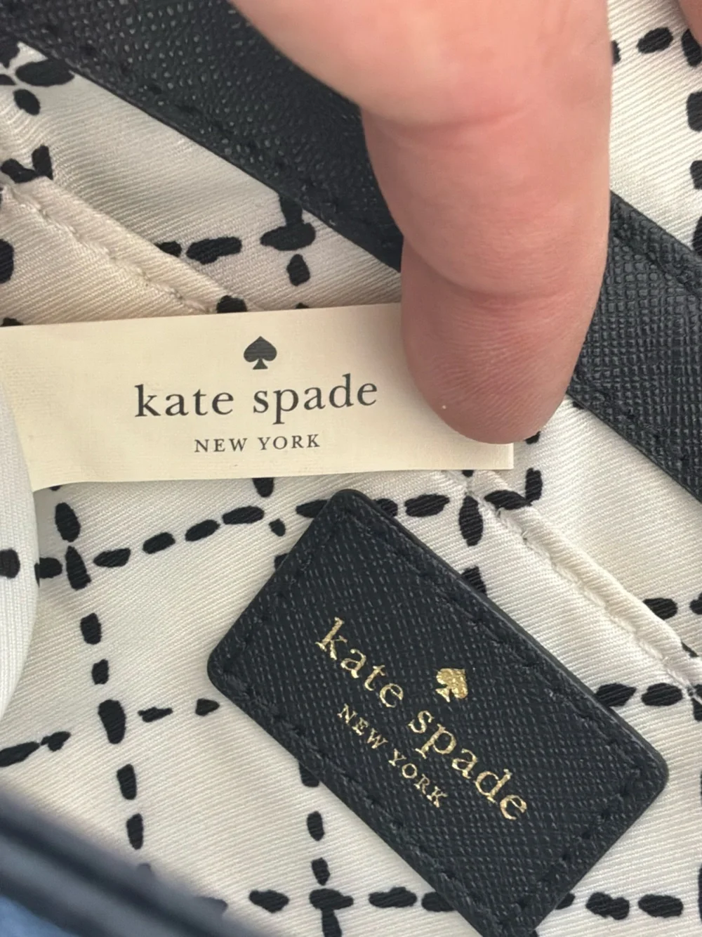 Kate Spade New York Black Saffiano Leather Crossbody Wallet Purse